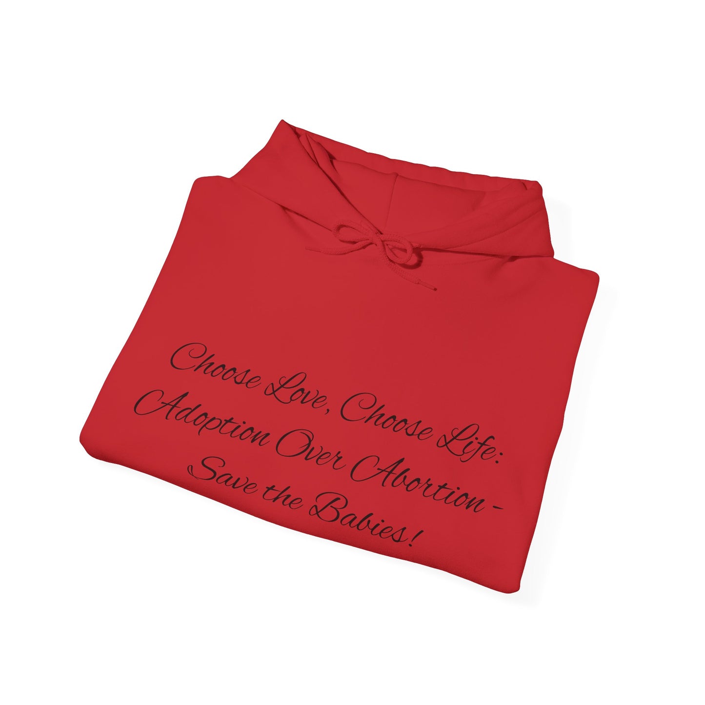 Hooded Sweatshirt Choose Love Life Save the Babies Unisex