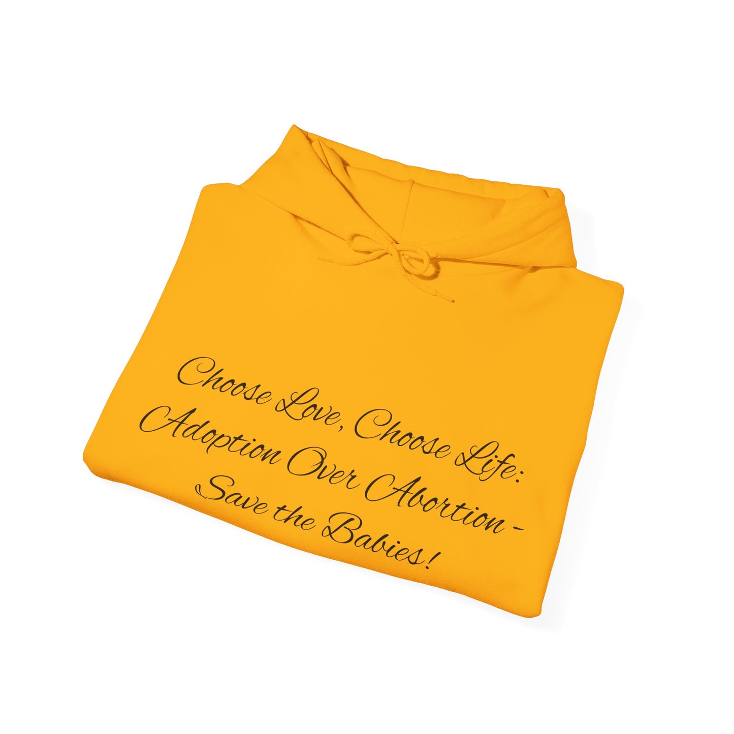 Hooded Sweatshirt Choose Love Life Save the Babies Unisex