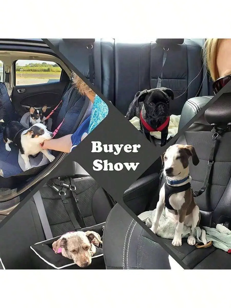 2 Packs Adjustable Dog Car Seatbelt Harness, Pet Safety Seat Belt for Dogs and Puppy, Headrest Restraint Tether for Car Travel, Secure Pet Accessories for Vehicle Seats.