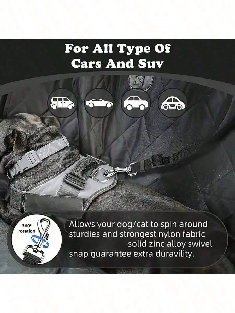 2 Packs Adjustable Dog Car Seatbelt Harness, Pet Safety Seat Belt for Dogs and Puppy, Headrest Restraint Tether for Car Travel, Secure Pet Accessories for Vehicle Seats.